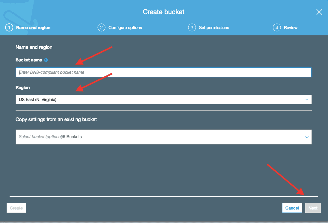 Step 1 - Create AWS S3 Bucket